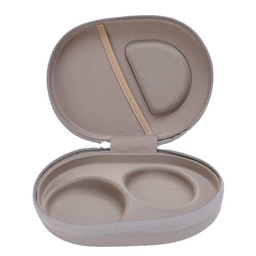 Hard EVA Carrying Case for Headphones, PU Leather Protective Travel Storage Bag with Shockproof Design, Gray - color: Gray