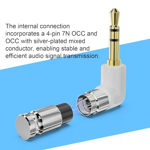 ARTTI NOVA A2 Earphone Cable 2.5/3.5/4.4mm 3in1 Plug 4 Cores 280 Strands Silver-Plated 7N OCC Copper 2pin/MMCX/QDC Detachable Earbuds Cable, IEM in-Ear Headphone Audio Cable (MMCX Bend Plug)