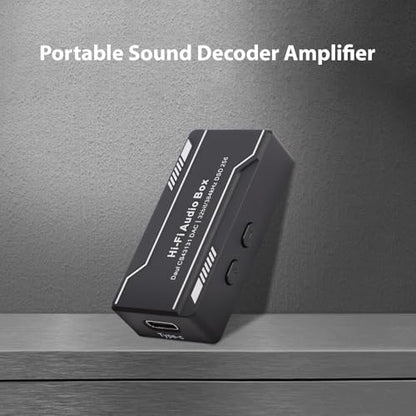 Tissting Portable DAC Amplifier with 4.4mm & 3.5mm Jacks - High Gain Mode, Balanced Output 220mW for Smartphone, Computer, Tablet, HiFi Headphones Lossless Audio Playback