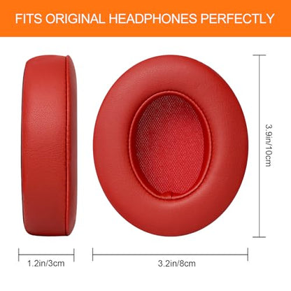 GEVO Ear Pads Replacement for Beats Studio 2 & 3 Headphones Earpad Cushions - color: Red