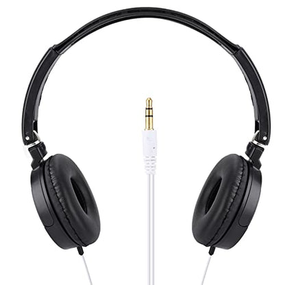 Foldable Head Mounted Headphone Mini Wired Headset Hands Compact Stereo HiFi Music Headset Support Rotatable Ear Cup Adjustable Headband Support TF Card