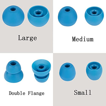 Replacement Eartips Silicone Ear Buds Tips Compatible with Powerbeats Pro Beats Wireless Earphone Headphones，4 Pairs（Blue） - color: Blue