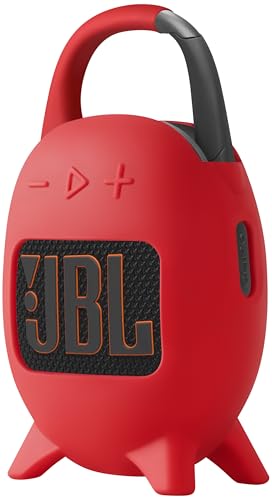 Geiomoo Silicone Carrying Case for JBL Clip 5, Protective Portable Scratch Shock Resistant Cover (Red) - color: Red