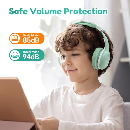 EarFun K2 Kids Bluetooth Headphones for School, Kids Headphones with Mic - color: Green