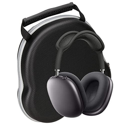 Hard Shell Headphone Carrying Case Compatible with Pioneer DJ HDJ-X5, AirPods Max, SteelSeries Arctis Series - EVA Shockproof Protective Travel Storage Bag, Black