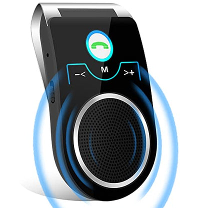Bluetooth 5.0 Speaker for Car, Handsfree Cell Phone Car Kit | Support Siri Google Voice Assistant, Built in Microphone&3W Speaker for Handsfree Calls, GPS, Music