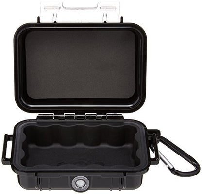 Pelican 1010 Micro Case (Black) | Watertight hard shell with rubber liner and lanyard for electronics, cameras and travel - color: Black, size: One Size