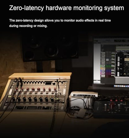 TOPPING E8x8 Pre Professional Audio Interface with 8 Ultra-Linear Mic Preamps, Dual Headphone Outputs & Zero-Latency Monitoring - High Dynamic Range & Precision Sound Control (E8X8 Pre-Black)