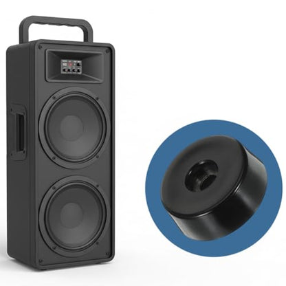 8Pcs Heavy-Duty Rubber Feet for Subwoofer Speaker Isolation Pads with Stainless Steel Screws Non Slip Rubber Bumper Foot for Guitar Amps, Furniture, Turntables, Cutting Boards, Cabinets
