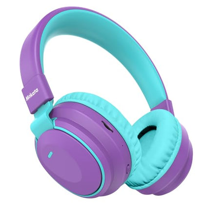 Mokata Kids Headphones Bluetooth 5.3 Wireless Lightweight Fast Charging 68 Hours Play Time Volume Limited 85/94dB Over Ear Foldable with Built-in Mic for Toddler Boy Girl Tablet Pad Purple - color: Purple