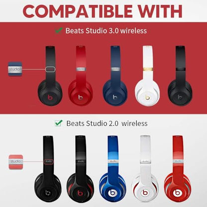 Beats Studio 3 Ear Pads, BUTIAO Replacement Protein Leather Earpads Memory Foam Ear Cushion Cups Repair Parts for Beats Studio 3 Studio 2 Wireless Wired Headphones by Dr.Dre (Galaxy) - color: Galaxy