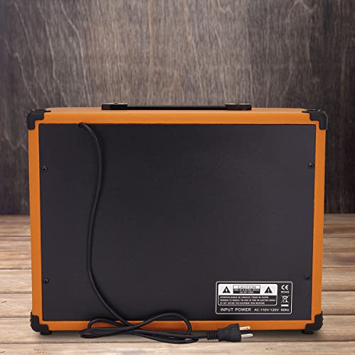 LyxPro 40 Watt Electric Guitar Amplifier | Solid State Studio Amp with 8” 4-Ohm Speaker, Custom EQ Controls, Drive, Delay, ¼” Passive/Active/Microphone Inputs, Aux in & Headphone Jack - Mahogany - color: Mahogany, size: 40 Watt