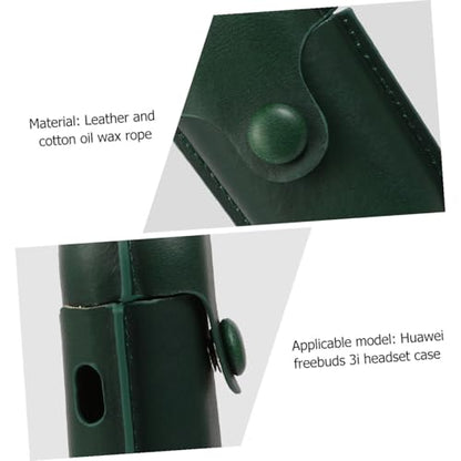 Waterproof Earphone Case for 3i Model, Scratch-Proof Earbud Storage Cover in Dark Green for Travel and Outdoor Use