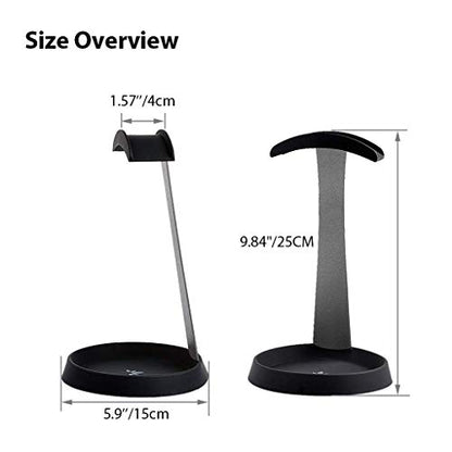 Avantree HS102 - Metal Headphone Stand with Cable Holder | Sturdy metal and silicone desktop stand keeps headphones secure while the.