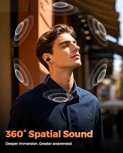 truefree HD-200 Wireless Earbuds, Magnetic Neckband Headphones | Bluetooth 6.0, Wireless Sports Earphones, Spatial Audio, Dual Connection, 20 Hours of Playtime, IP67 Waterproof for Workout