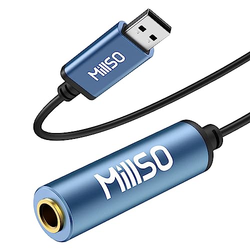 USB to 1/4 Jack Audio Adapter Type-A to 6.35mm Female Aux Adapter | Stereo TRS 1/4 Female to USB Audio Jack Adapter USB External Sound Card for Laptop, PC, Amplifier, Speaker, 6.35mm Headphone - style: USB-A Male to 1/4 Female