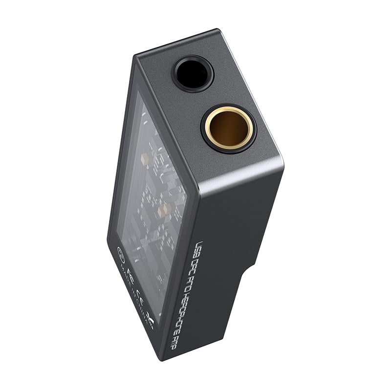S.M.S.L D10 Audio Portable Mini Decoder Earphone Amplifier 2*CS43131 Chip 3.5mm Headphone Jack and 4.4mm Balanced Jack 500mW Output DSD256 32Bit/384kHz Connectable to PC Mobile Phone (Grey)
