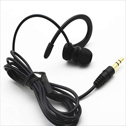 Single Side Earbud Headphones Stereo in-Ear Earphone Removable Hook Earphone for PC Smartphones MP3 MP4 Players