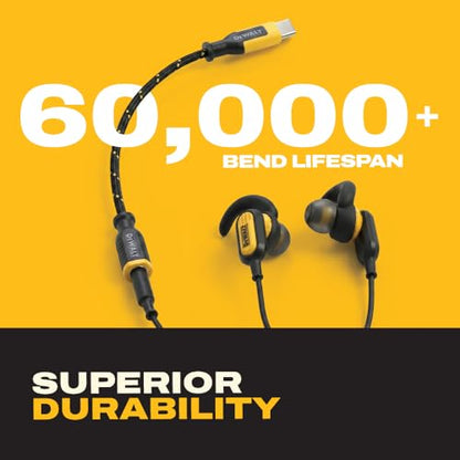 DEWALT Aux to USB C Adapter – 3.5mm to USB C Audio Headphone Dongle