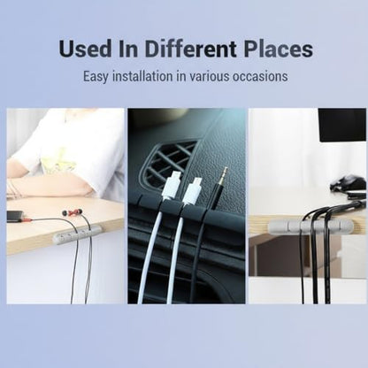 1pc Cable Management Organizer, Desktop Cable Winder, Earphone Cable Tidy Tool - color: grey