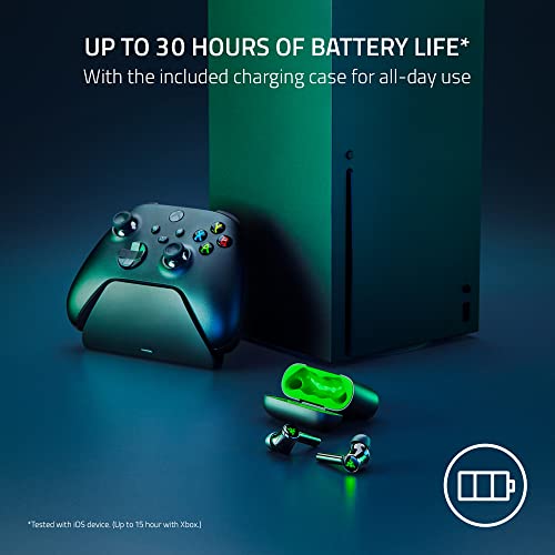 Razer Hammerhead HyperSpeed Wireless Multi-Platform Gaming Earbuds for Xbox Series X|S, Xbox One, PC, Mobile: ANC - Noise Cancelling Mic - Bluetooth 5.2 - RGB Chroma - 30 Hr Battery - style: Xbox