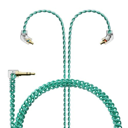 BASN SC100 Silver-Plated OFC IEM Cable, 150m MMCX Detachable Earphone Cable for Enhanced Audio - Engineered for BASN Bsinger, Bmaster Series - color: SC Green