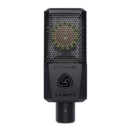 Lewitt LCT-440-Pure Single-Pattern, Condenser Microphone Bundle with Auray MS-5230F Tripod Mic Stand and XLR-XLR Cable