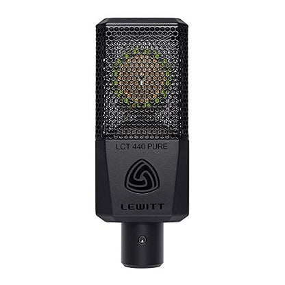 Lewitt LCT-440-Pure Single-Pattern, Condenser Microphone Bundle with Auray MS-5230F Tripod Mic Stand and XLR-XLR Cable