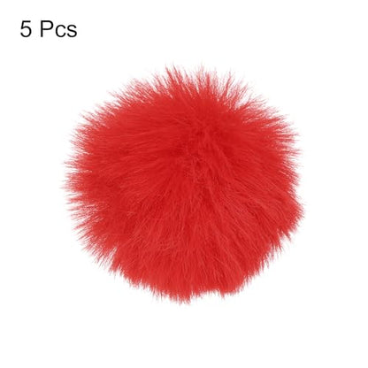 MECCANIXITY Furry Microphone Windscreen 10mm x 55mm Mic Cover Windshield for Indoor Outdoor Microphone Red 5 Pack - color: Red