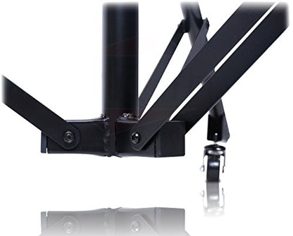 GRIFFIN 11FT Tall Rolling Mic Boom Stand (Extended XHeight Edition) with Telescopic Arm & Tripod Base – Studio Microphone Wheeled Stand for Overhead Drums, Choir, Vocal Recording - size: 1 Pack