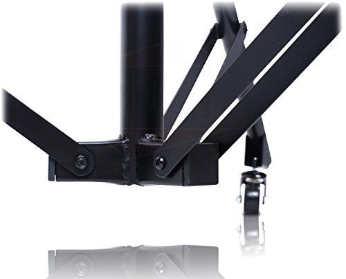 GRIFFIN Rolling Studio Mic Boom Stands with Wheels (Extended XHeight Edition) 2 Pack – 11FT Telescoping Arm, Tripod Base with Casters & Mic Holder for Overhead Recording - size: 2 Pack