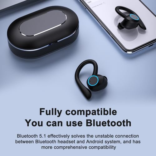 Wireless Earbuds Bluetooth 5.1 Headphones,Low- Latency Gaming in-Ear Headphones,CVC8.0+ENC Intelligent Noise Cancellation,42- Hour Playback Time with Charging Compartment,IPX7,HiFi Stereo