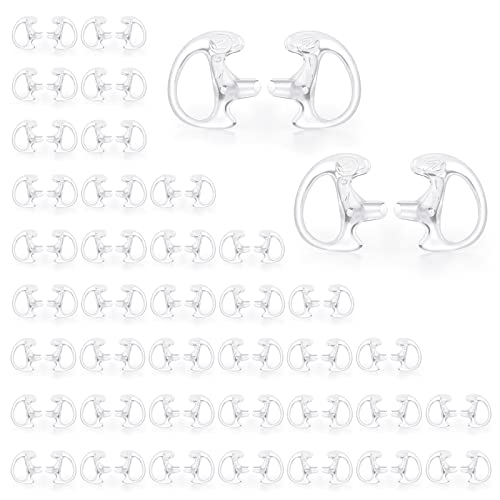 Zeadio 40-Pair Pro-Grade Covert Surveillance Earbud, Replacement Ear Insert, Silicon Earmold Earplug for Two-Way Radio Earpiece Audio Coil Tube, Compatible with Motorola/Kenwood (80pcs) - style: Pair of 40