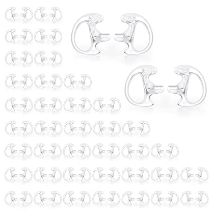Zeadio 40-Pair Pro-Grade Covert Surveillance Earbud, Replacement Ear Insert, Silicon Earmold Earplug for Two-Way Radio Earpiece Audio Coil Tube, Compatible with Motorola/Kenwood (80pcs) - style: Pair of 40