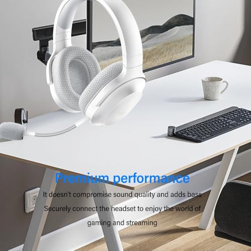 3.5mm Detachable Microphone Flexible Replacement Professional Boom Microphone for Barracuda X Gaming Headset(White) - color: White