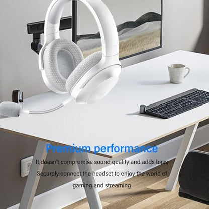 3.5mm Detachable Microphone Flexible Replacement Professional Boom Microphone for Barracuda X Gaming Headset(White) - color: White