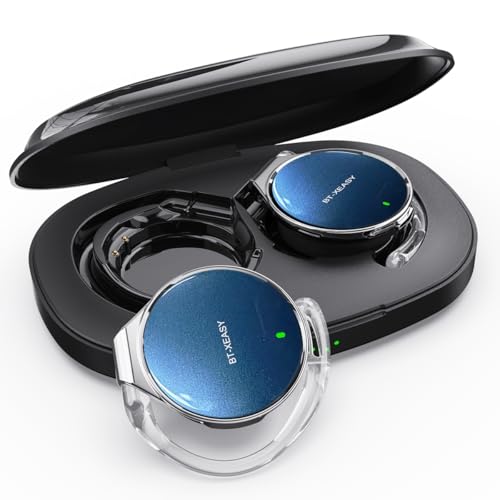 Micool On Ear Bluetooth Headphones, Open-Ear Headphones Wireless with 4-Mic ENC for Crystal Clear Calls, 52H Total Battery, Dual Device, Sport Clip On Headset for Running & Travel (Black & Blue) - color: Black & Blue