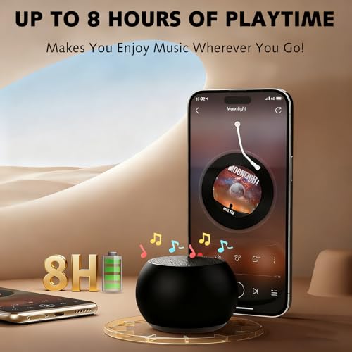 Portable Mini Bluetooth Speaker, Small Wireless Speaker Bluetooth 5.3 with Stereo Sound, Deep Bass, TWS Pairing, IP7 Waterproof, 8 Hours of Playtime, for Home/Outdoor/Party/Travel/Gift Ideas