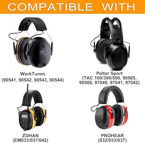 Defean 4PCS Earpads for 3M WorkTunes(90543, 90544, 90542, 90541)