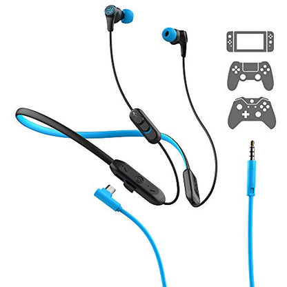 JLab Play Gaming Wireless Earbuds, 11+ Hour Bluetooth 5 Playtime 60ms Super-Low Latency for Mobile Gameplay, Built-in Microphone, AUX Gaming Cord Compatible with Gaming Consoles (Renewed)