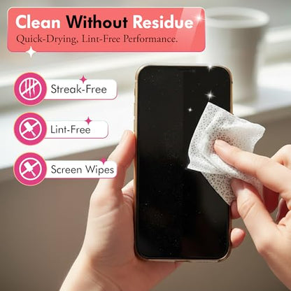 Harbour Island Tech & Lens Wipes Canister for Glasses & Phones, 120 Count | Pre-moistened, lint-free wipes remove smudges without streaks or scratches. Safe for lenses, phones, tablets & screens. - color: Harbour Island