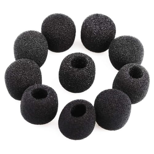 GSHLLO 50 Pcs Microphone Windscreen Foam Covers Small Lapel Mic Covers Stage Headset Mic Windscreen Microphone Protection Covers Micro Phone Covers