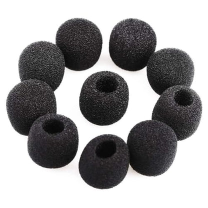 GSHLLO 50 Pcs Microphone Windscreen Foam Covers Small Lapel Mic Covers Stage Headset Mic Windscreen Microphone Protection Covers Micro Phone Covers