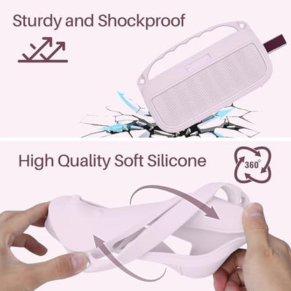 Lebakort 2nd Gen Silicone Cover Compatible with Bose SoundLink Flex 2nd Gen/SoundLink Flex Portable Speaker (Petal Pink Cover) - color: Petal Pink Cover