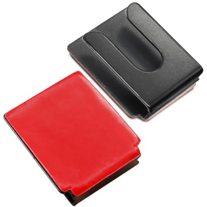 2PCS Black Radio Microphone Hanger, 36 x 30 x 10mm, Style1 | Adhesive Back, CB Microphone Holder, Metal Car Mic Hanger, For Cars Homes Offices - size: 36 x 30 x 10mm ,Style1
