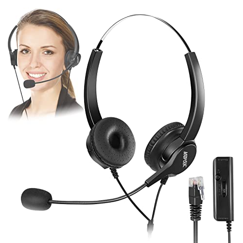 AGPTEK® Hands-Free Call Center Noise Cancelling Corded Monaural