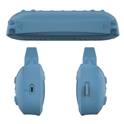 JCHPINE Silicone Cover and Carrying Case for Bose SoundLink Flex Speaker | Protective Cases with Handle and Shoulder Strap, Soft Silicone Cover and Hard Travel Case (Blue) - color: Blue Case
