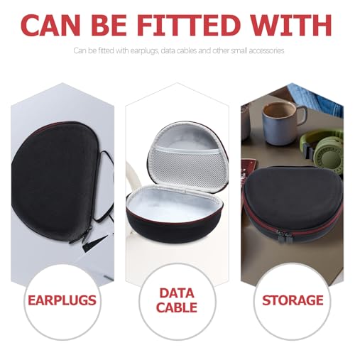 Headset Storage Box with Handle, Hard Protective Carrying Case for Over-Ear Headphones, Portable Headset Protection Holder for Traveling and Daily Use