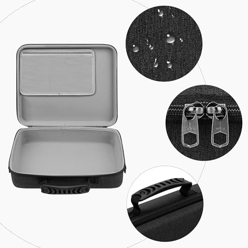 GEEKRIA Audio Interface Carrying Case, Compatible with Elektron Tonverk, EVA Hard Shell Travel Bag (Dark Gray)