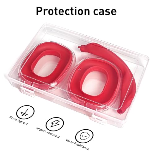 3 in 1 Case Cover for AirPods Max 2/1 (2026/2024/2020), Clear TPU Ear Cup/Silicone Earpad Case/Headband Cover, Anti-Scratch Accessories Set Compatible with Apple, Red - color: B2- Red